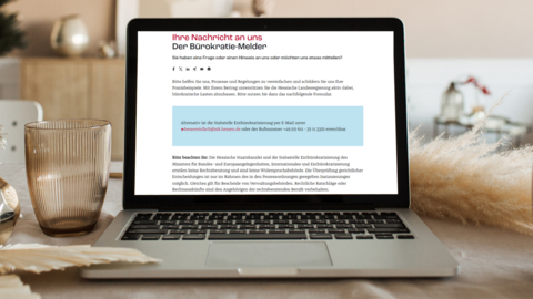 Mock-up vom Bürokratie-Melder